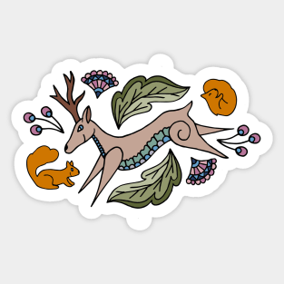 Woodland Creatures Sticker